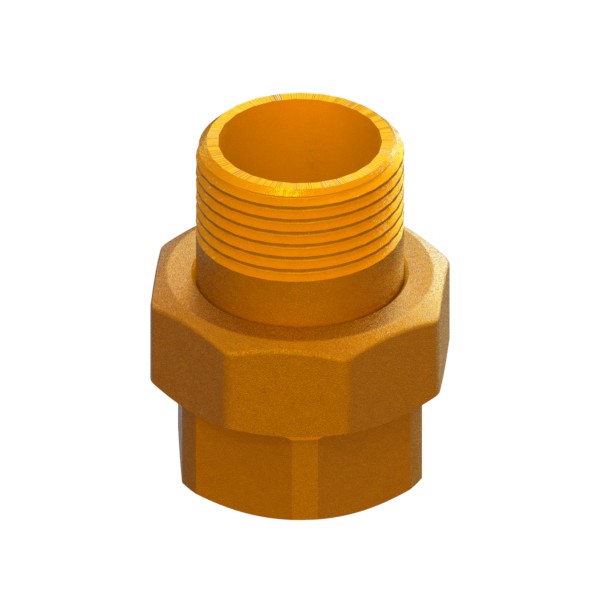 Raccordo in tre pezzi diritto con Bocchettone a tenuta o-ring F-M bocchettone