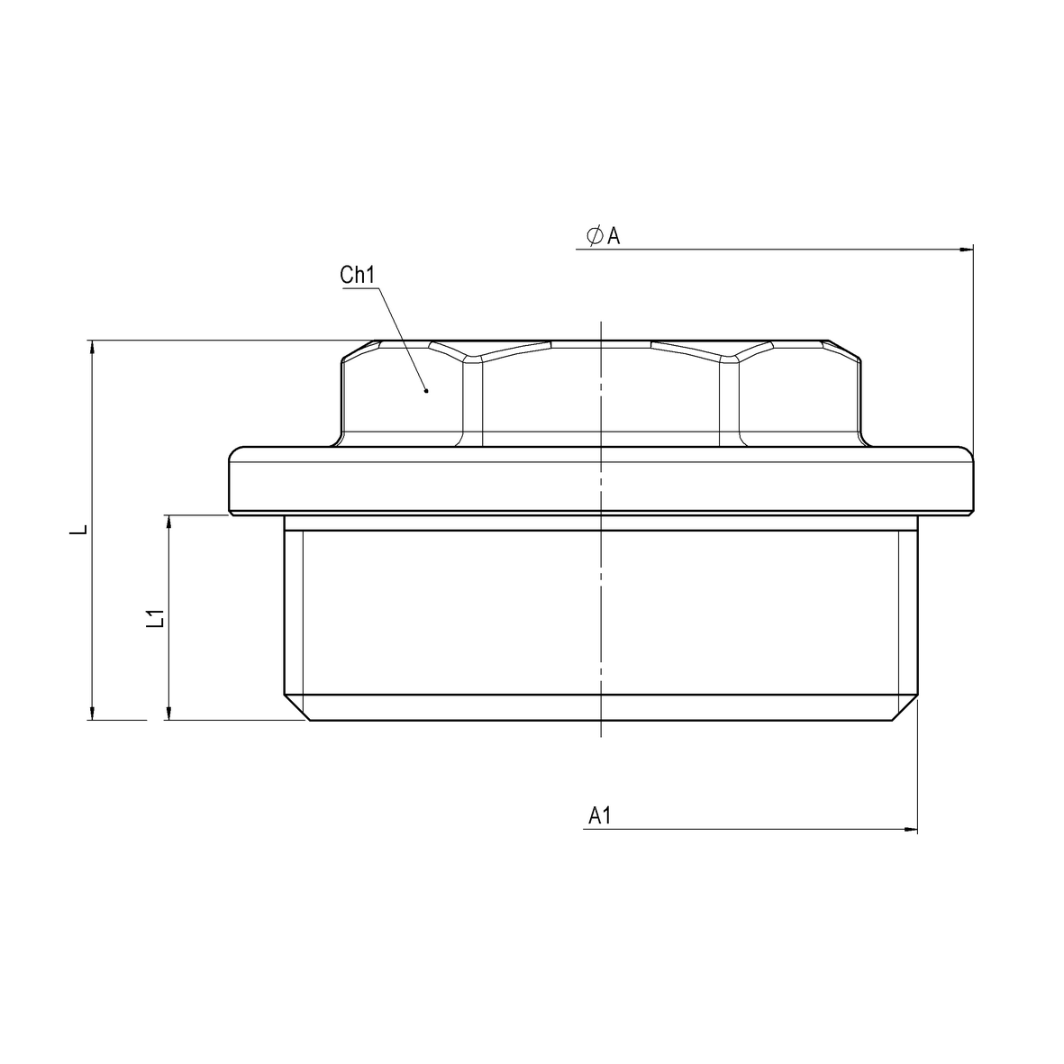 Tappo maschio in ottone filettato EN ISO 228-1