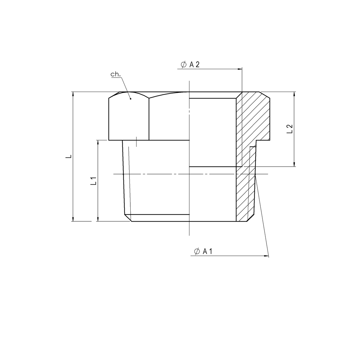 Riduzione in ottone filettata EN ISO 10226 (ex ISO 7/1) serie pesante M-F