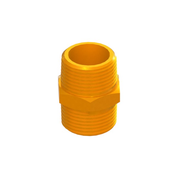 Threaded brass nipple EN ISO 10226 (ex ISO 7/1), heavy execution, MALE-MALE