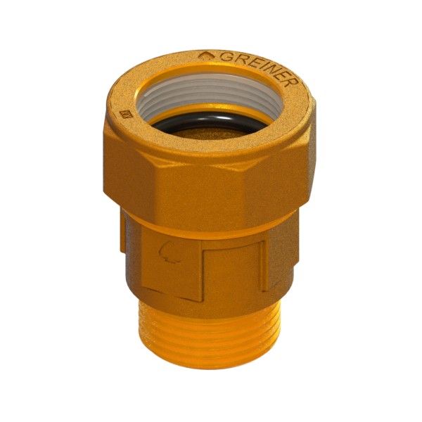 Brass compression fitting for iron pipe IRON-MALE