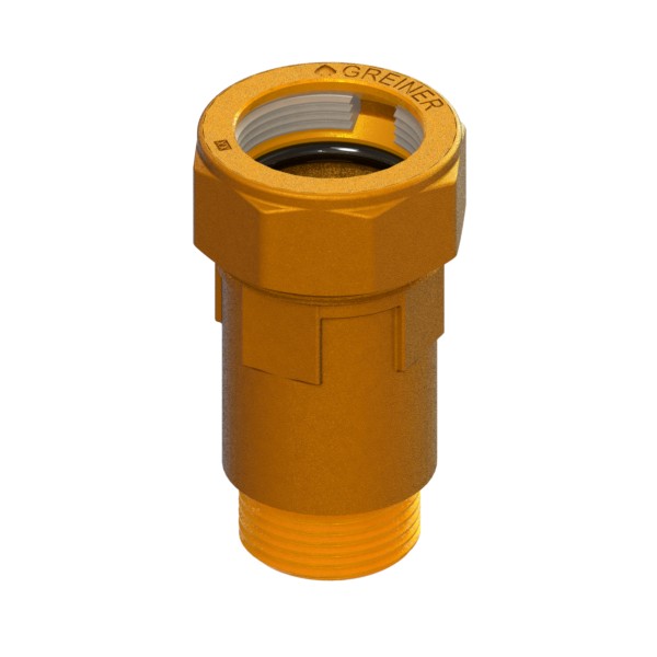 Brass compression fitting for iron pipe, long type for repairs IRON-MALE