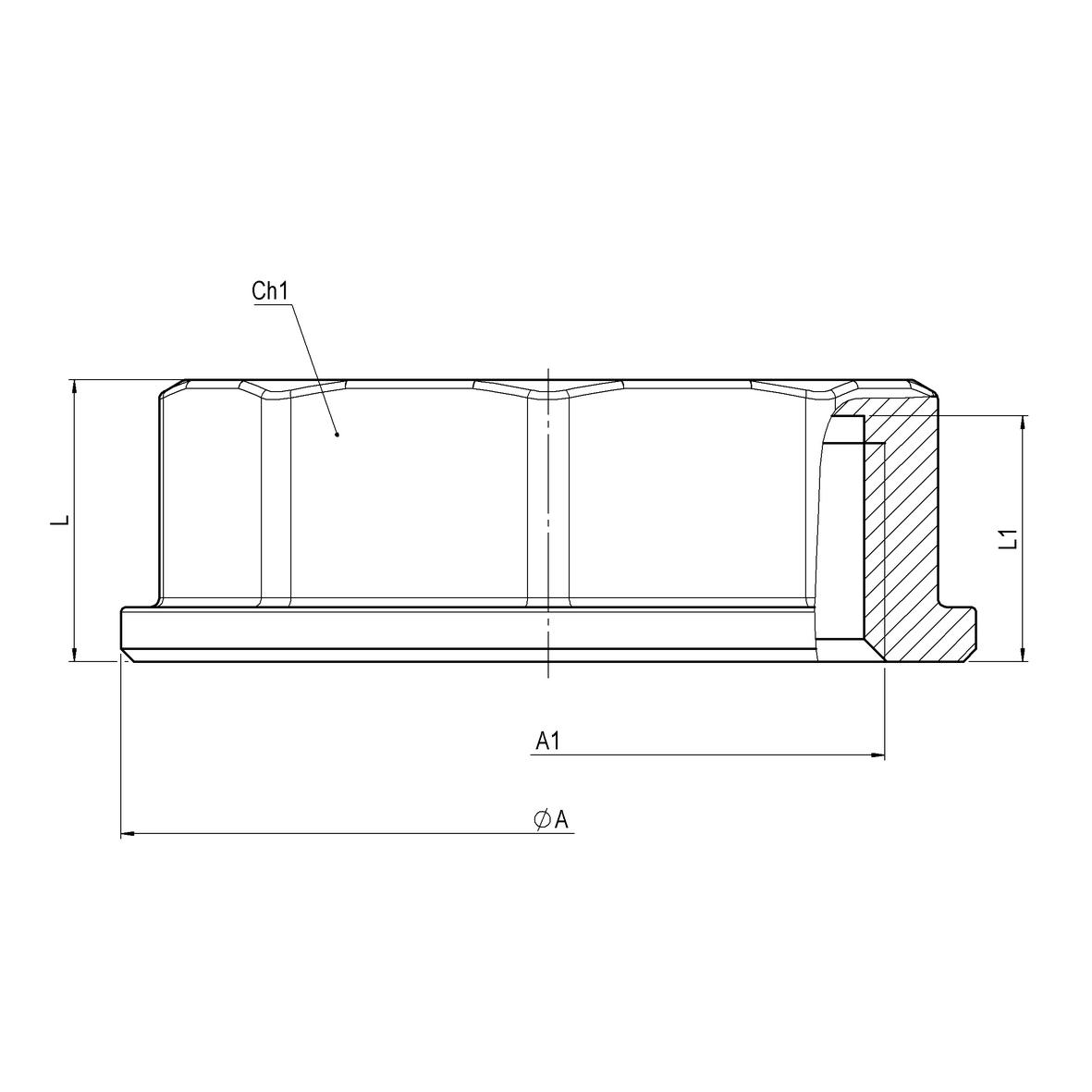 Threaded brass female plug Becchi