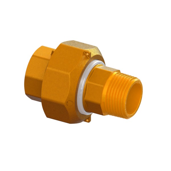 Brass dielectric joint for gas, can be disassembled into 3 parts MALE-FEMALE