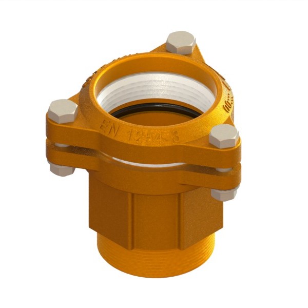 Compression fitting for PE PN16 pipe, with screw stays PE-MALE