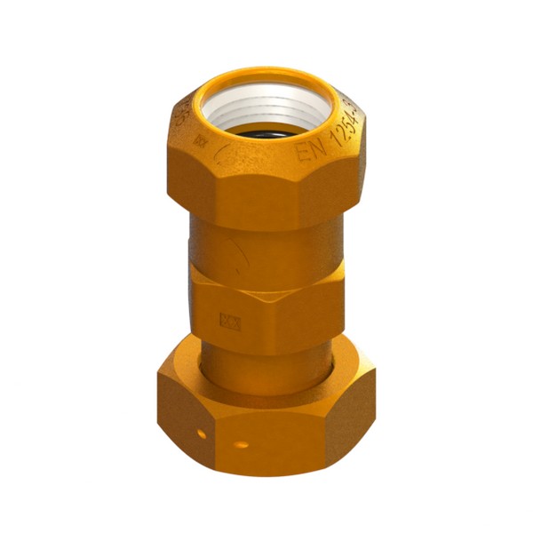 Compression fitting for PE PN16 pipe, for water meter PE-MOVING NUT