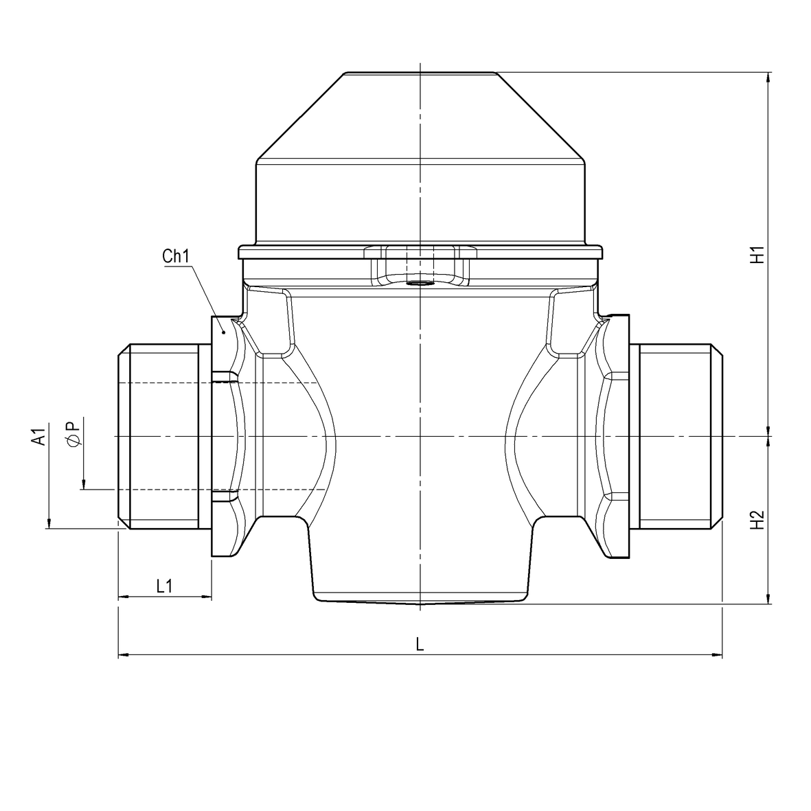 Brass conical plug valve, hydrometric type, with covered sealable square head MALE-MALE