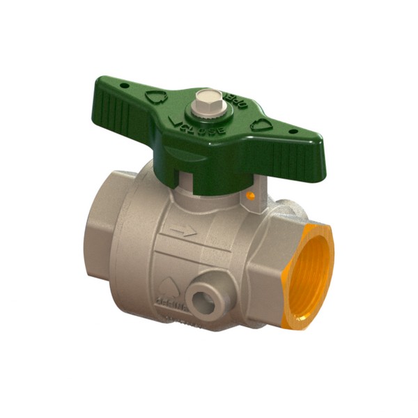 Valvola a sfera acqua a passaggio totale normale tipo Full Ball con farfalla sigillabile F-F