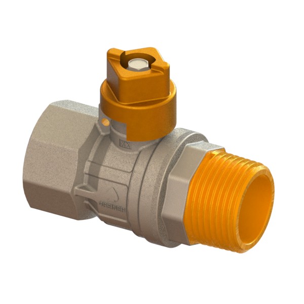 Water reduced-bore ball valve, standard series, with square cap MALE-FEMALE
