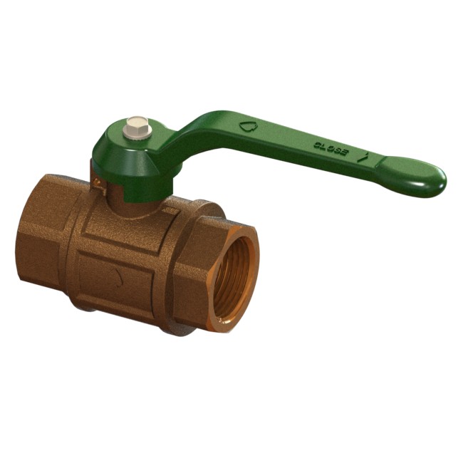 Water full-bore, bronze ball valve, heavy execution, with handle FEMALE-FEMALE