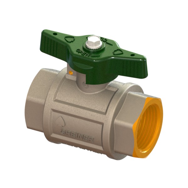 Water full-bore ball valve, heavy execution, with sealable T-handle FEMALE-FEMALE