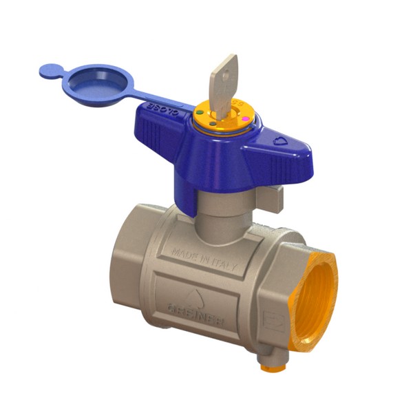 Water full-bore ball valve, heavy execution, with adjustable survival device, with lock 651 to 685, FEMALE-FEMALE