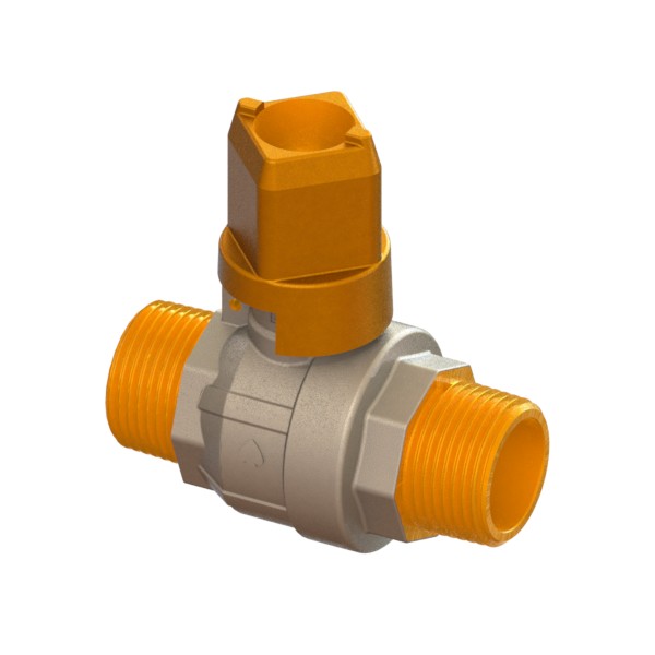 Water full-bore ball valve, standard series, with square cap MALE-MALE