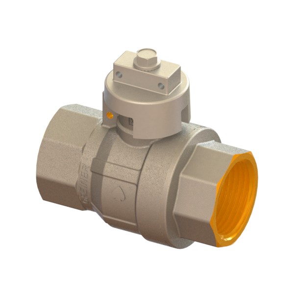 Water full-bore ball valve, standard series, with sealable cap FEMALE-FEMALE